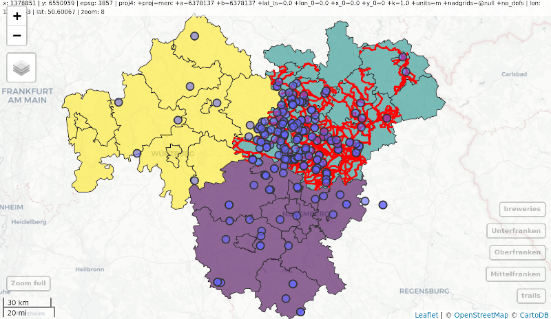 sf ベースのパイプ式の末尾で **mapview** を使用。